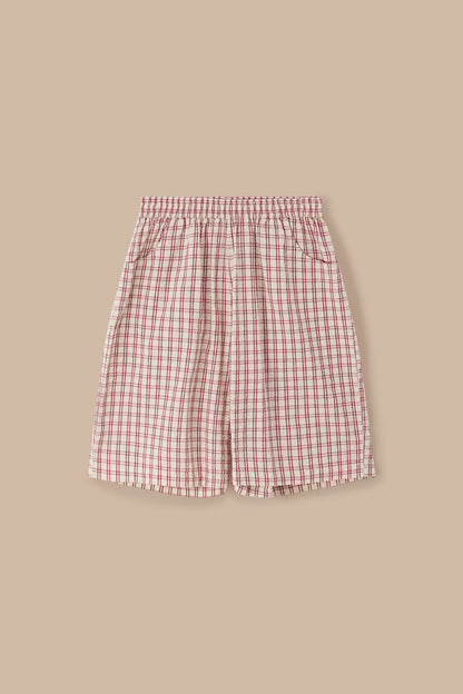 Madero - Cotton Shorts in Ecru Check