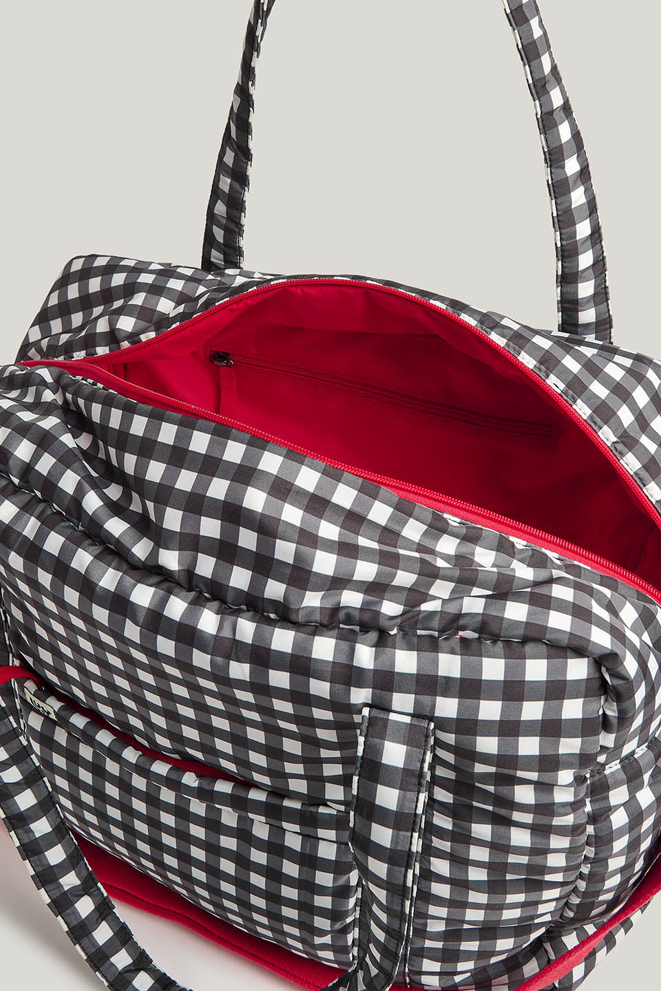 Polina - Weekend Bag in Black & White Gingham