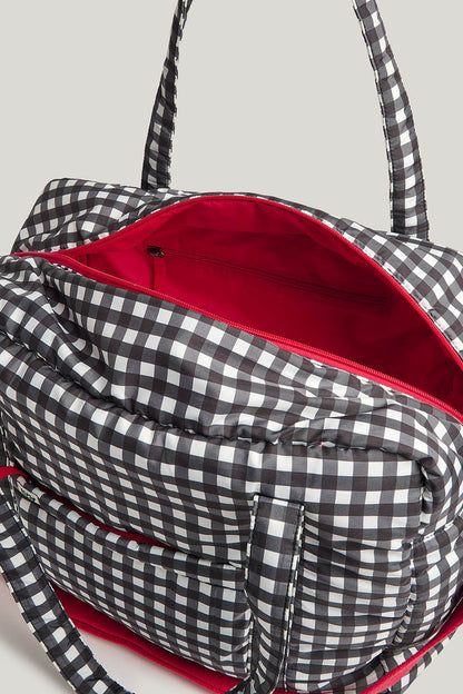 Polina - Weekend Bag in Black & White Gingham