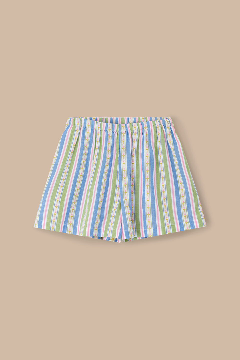 Popan - Cotton Shorts in Tulip Stripe