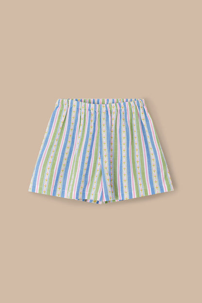 Popan - Cotton Shorts in Tulip Stripe