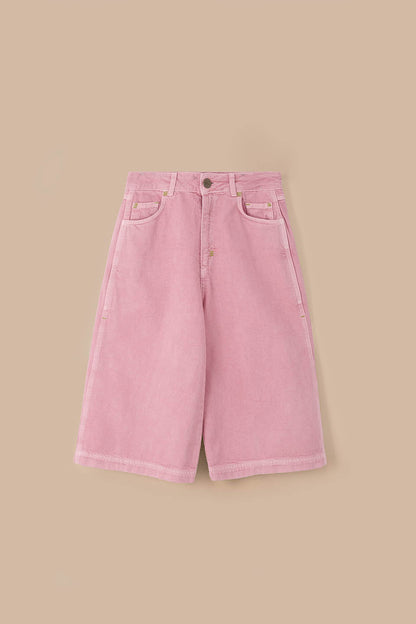 Sol - Denim Long Shorts in Pink Cashmere Rose