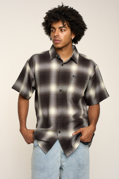 Plaid Short Sleeve Button Up Shirt