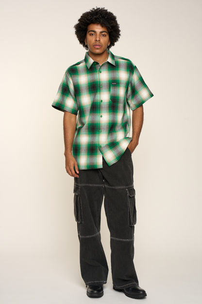 Plaid Short Sleeve Button Up Shirt