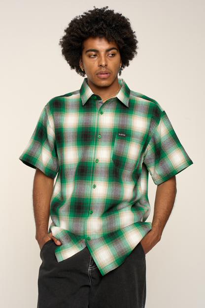 Plaid Short Sleeve Button Up Shirt