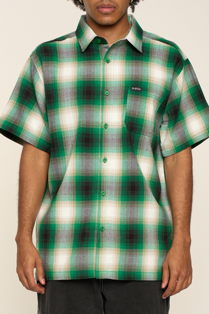 Plaid Short Sleeve Button Up Shirt