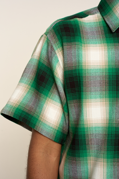 Plaid Short Sleeve Button Up Shirt