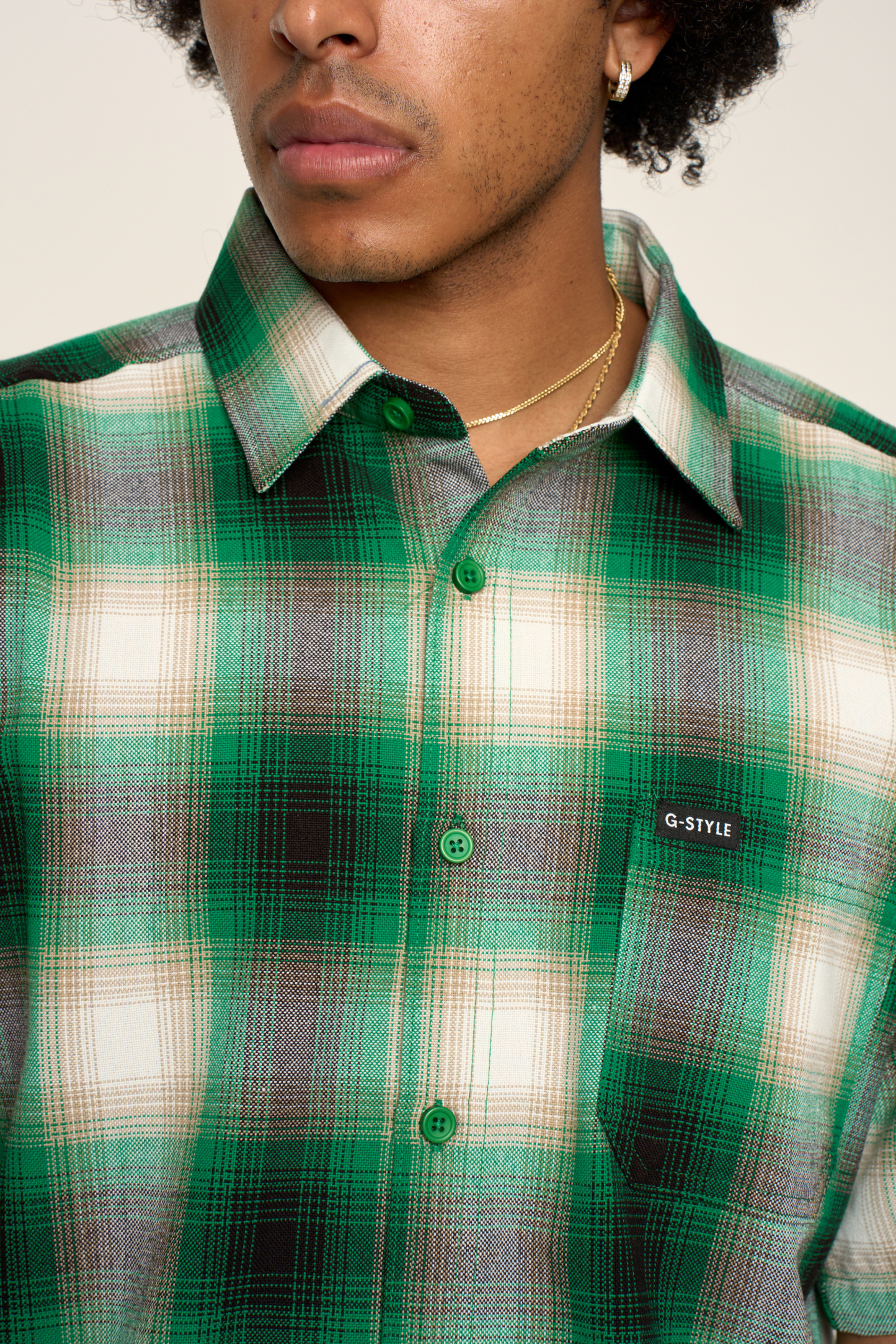 Plaid Short Sleeve Button Up Shirt