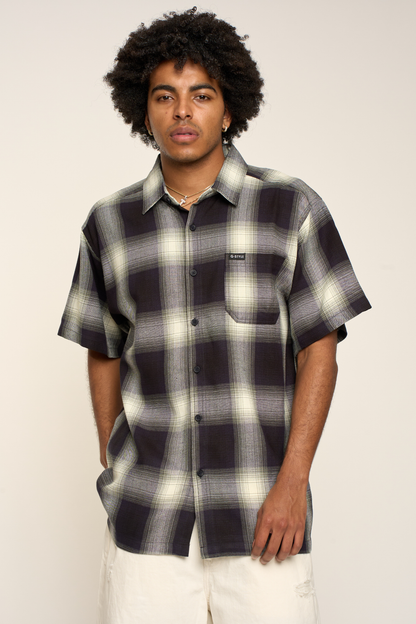 Plaid Short Sleeve Button Up Shirt