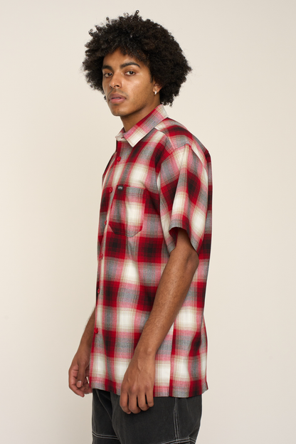 Plaid Short Sleeve Button Up Shirt
