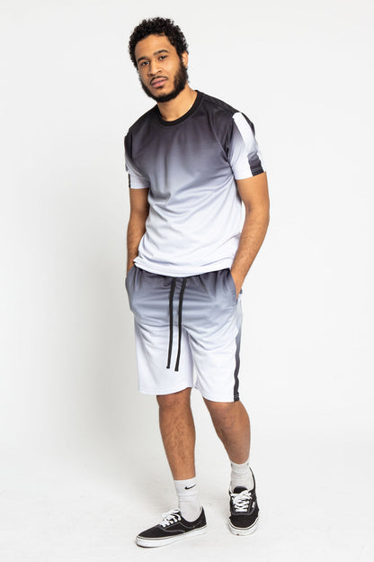 Gradient Ombre T-Shirt and Shorts Set