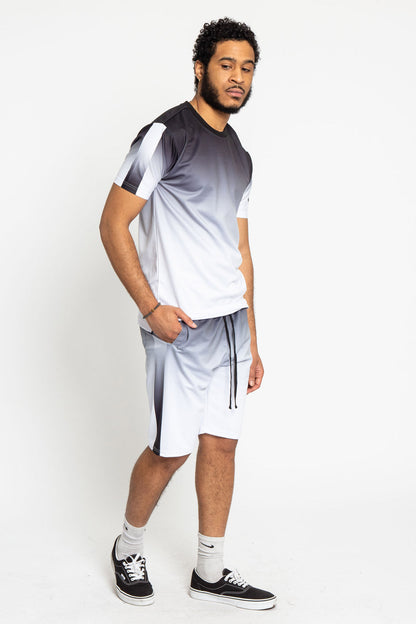 Gradient Ombre T-Shirt and Shorts Set