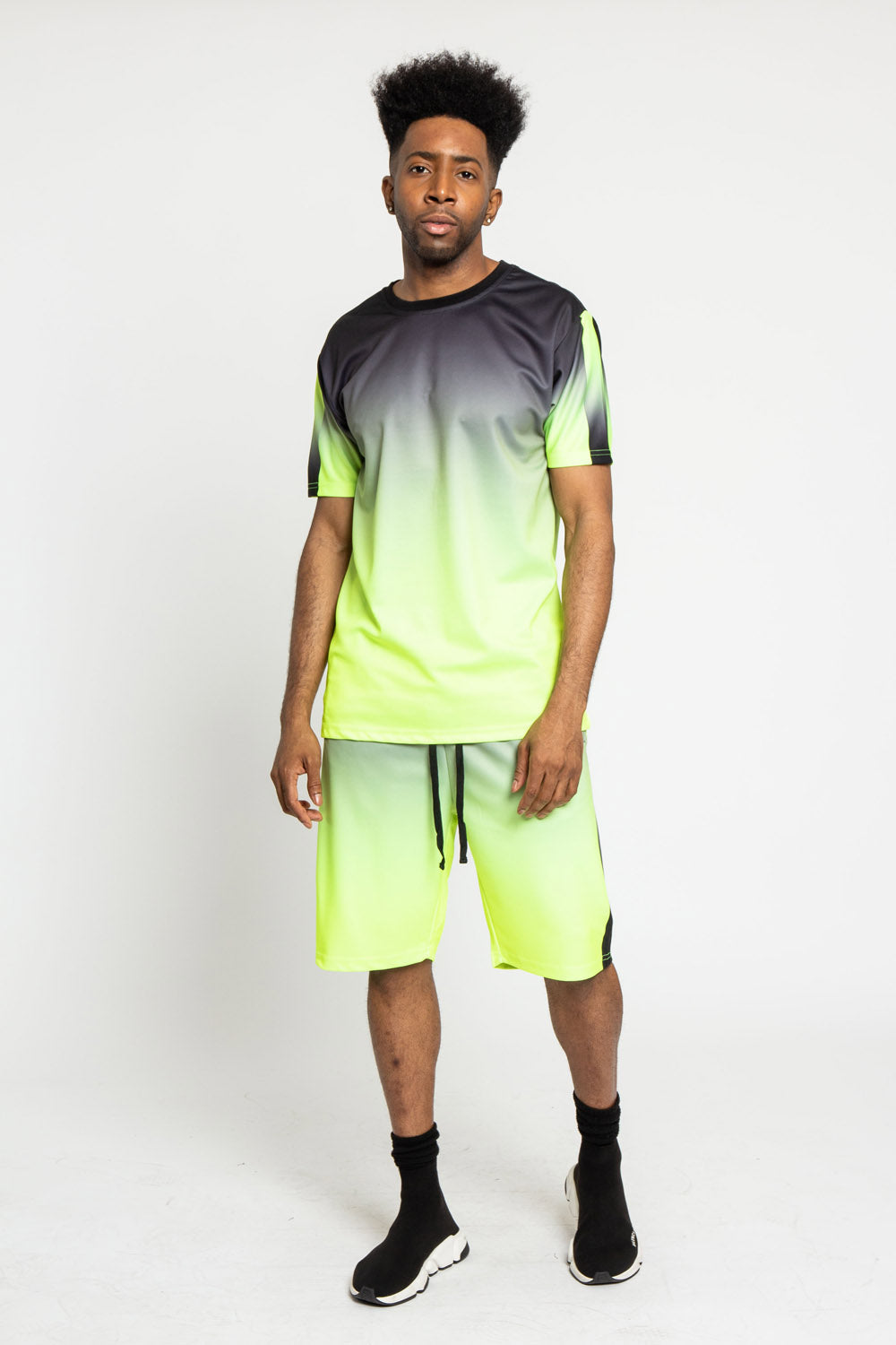 Gradient Ombre T-Shirt and Shorts Set