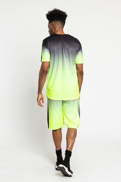 Gradient Ombre T-Shirt and Shorts Set