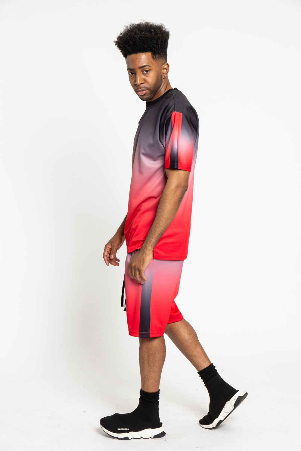 Gradient Ombre T-Shirt and Shorts Set