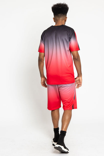 Gradient Ombre T-Shirt and Shorts Set