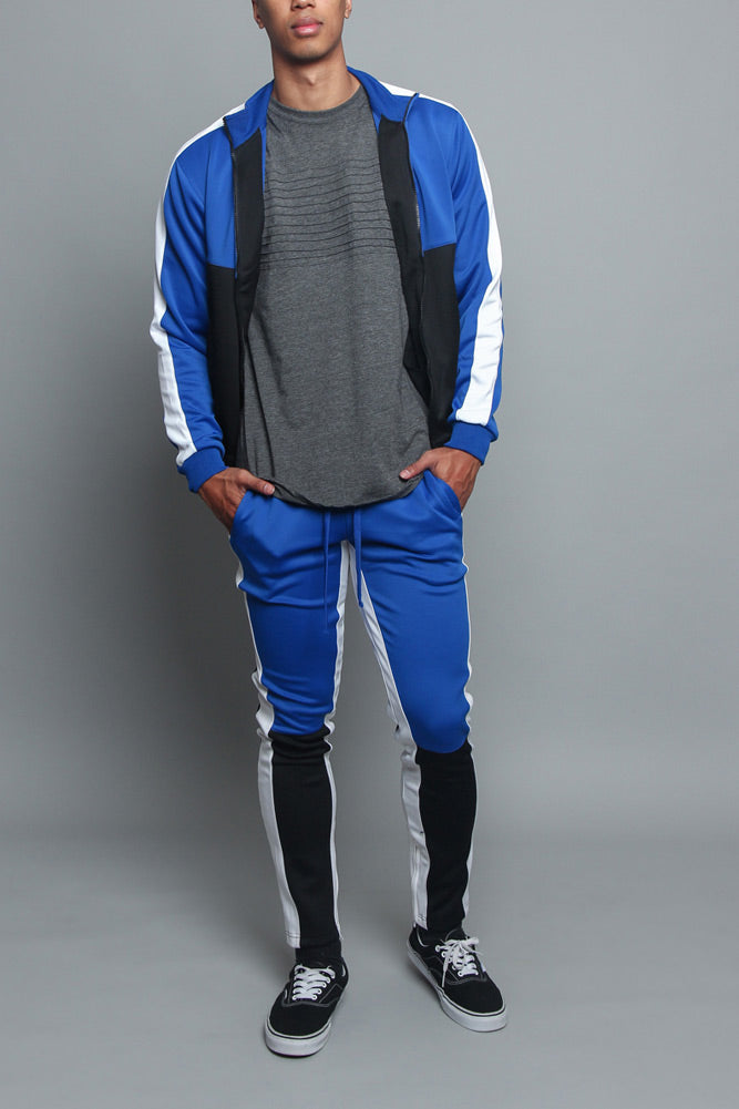 Tri-Colored Track Suit Set