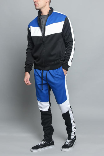Tri Color Blocked Track Suit