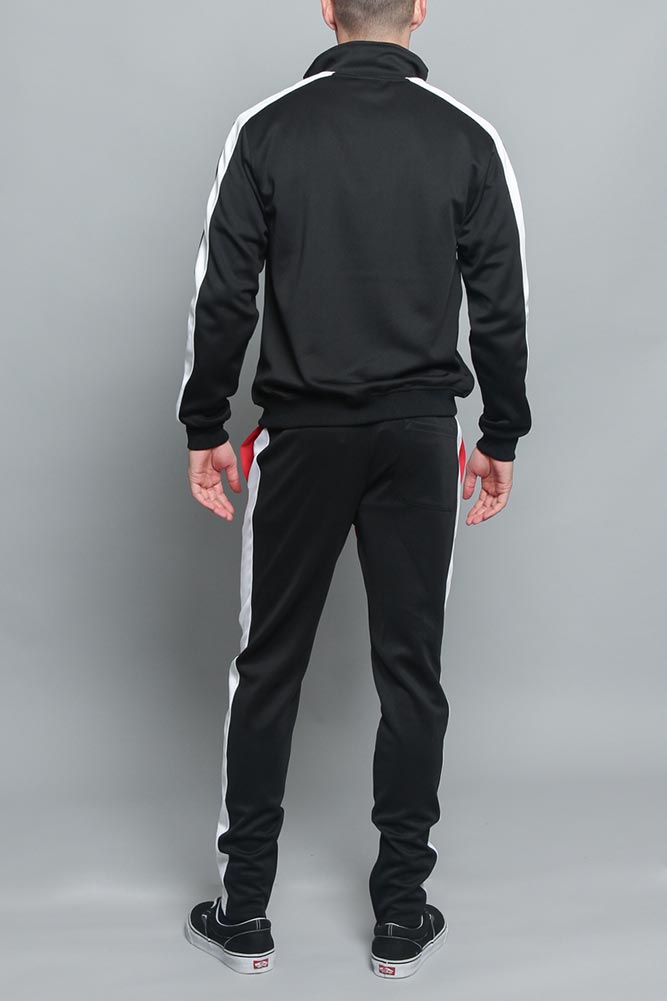 Tri Color Blocked Track Suit