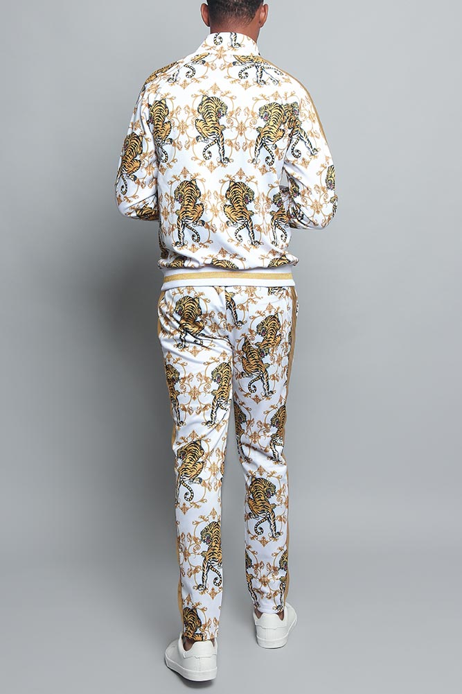 Tiger Print Track Suit Set