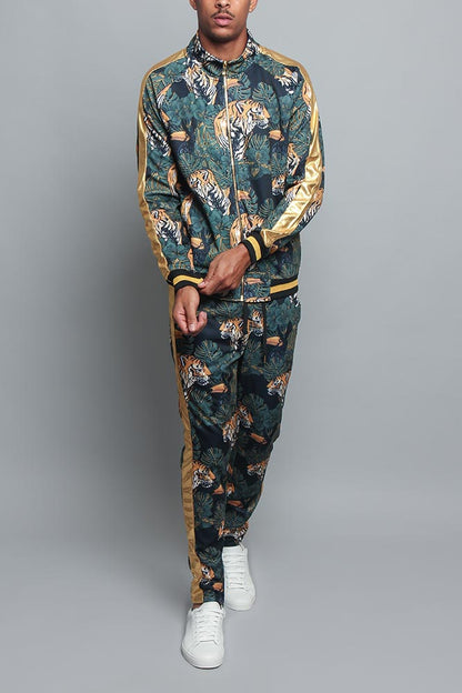 Royal Floral Tiger Track Suit