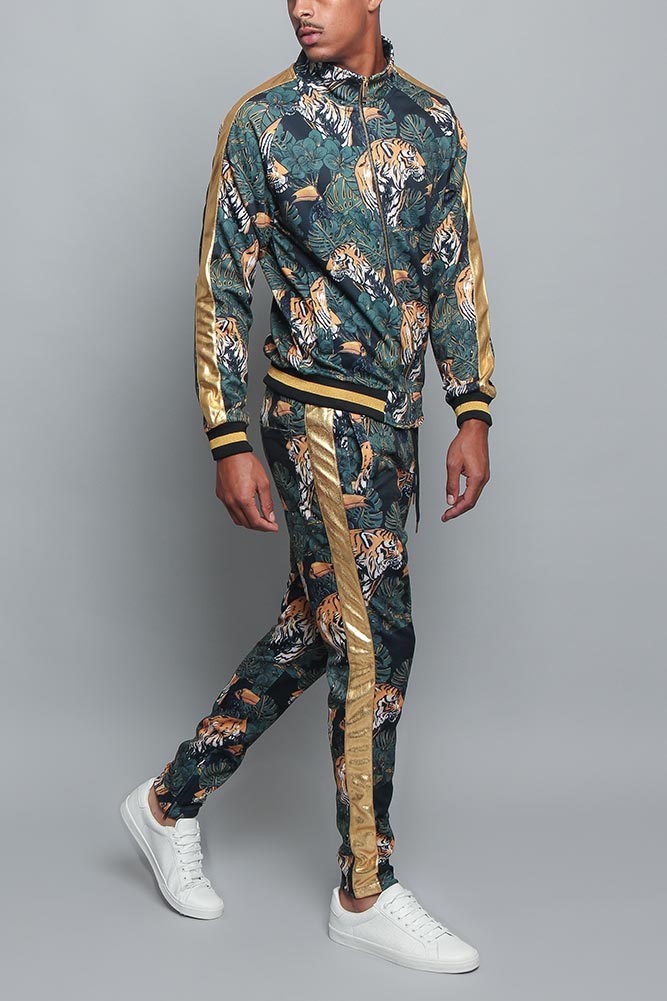 Royal Floral Tiger Track Suit