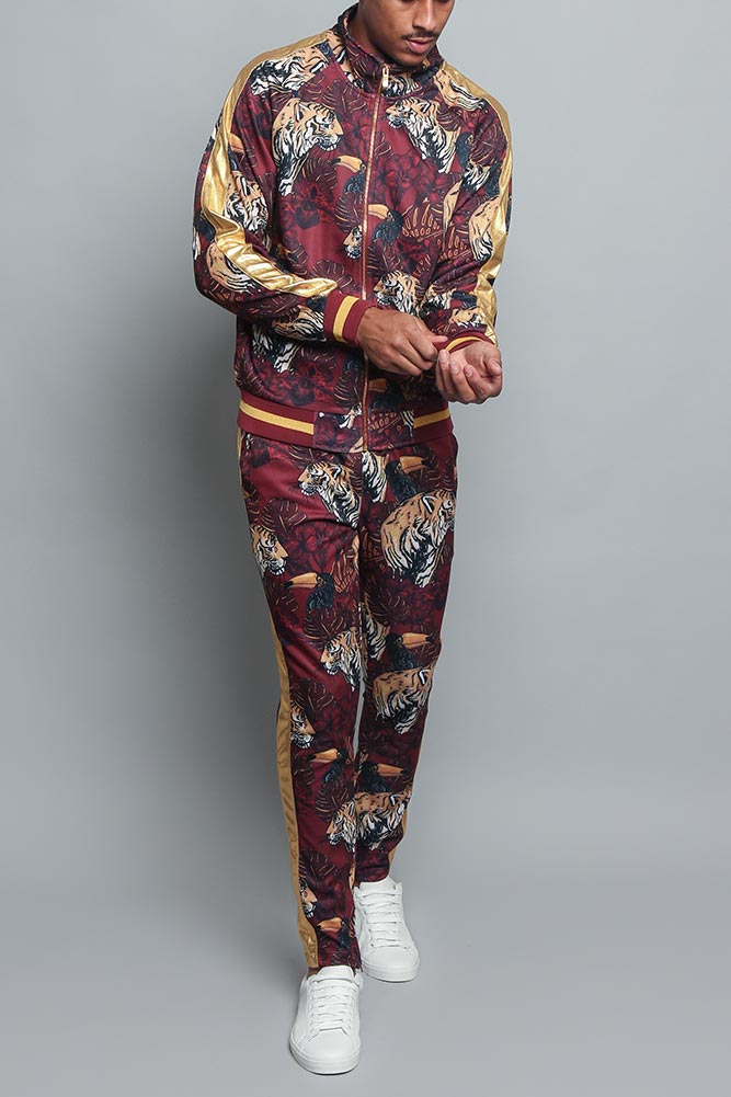 Royal Floral Tiger Track Suit