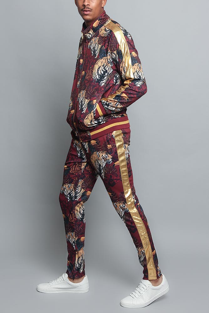Royal Floral Tiger Track Suit