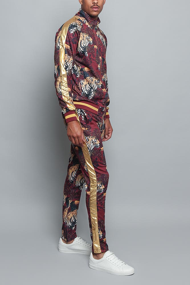 Royal Floral Tiger Track Suit