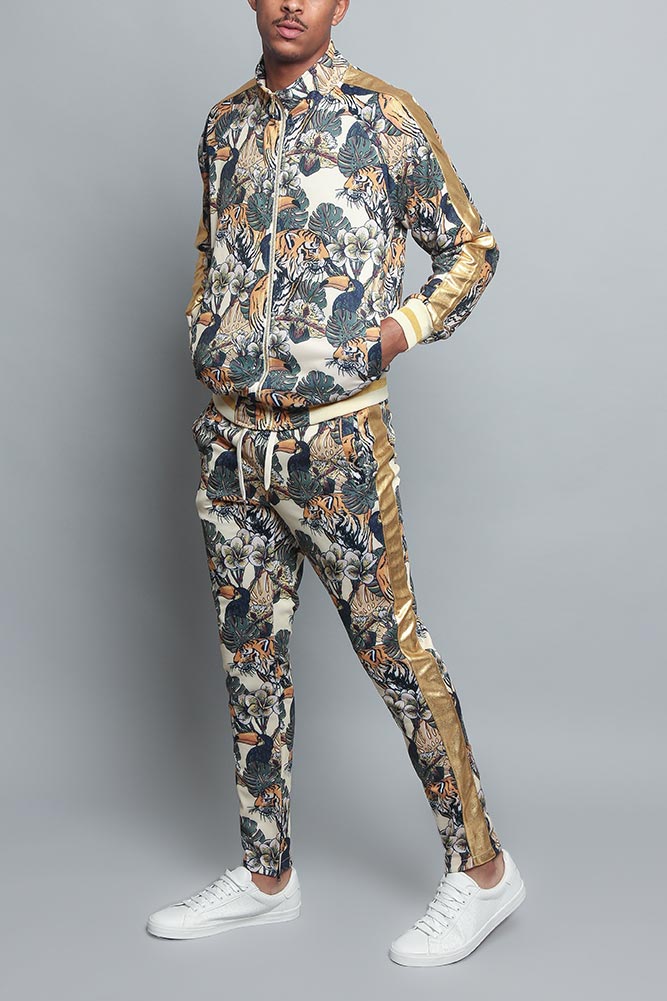 Royal Floral Tiger Track Suit