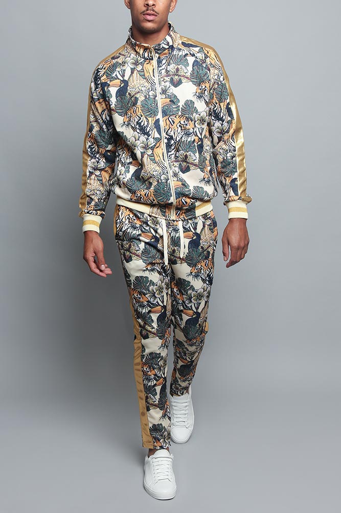 Royal Floral Tiger Track Suit