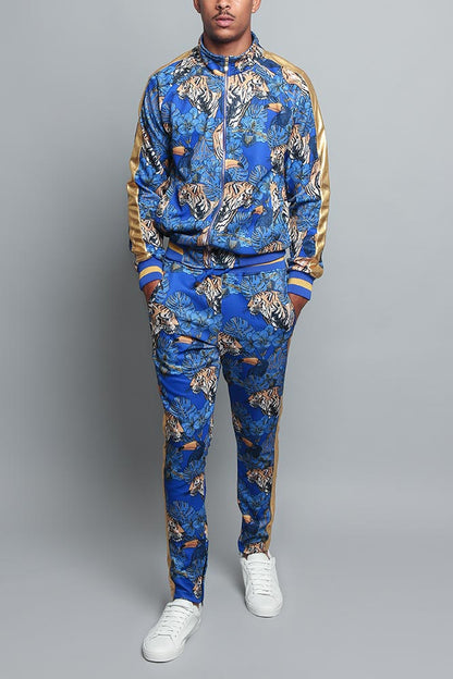 Royal Floral Tiger Track Suit
