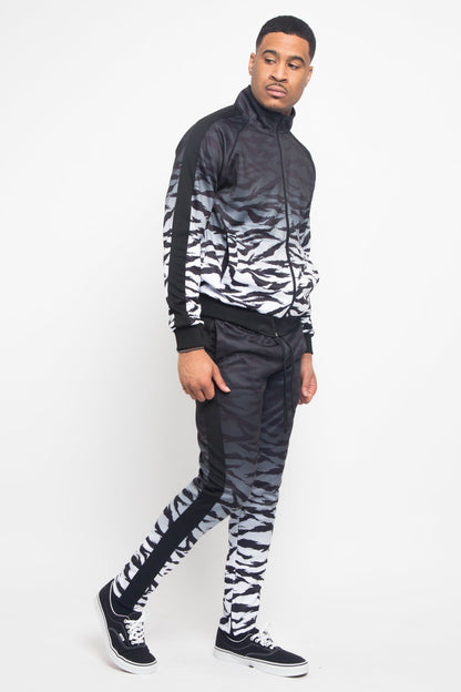 Ombre Gradient Tiger Stripe Tracksuit