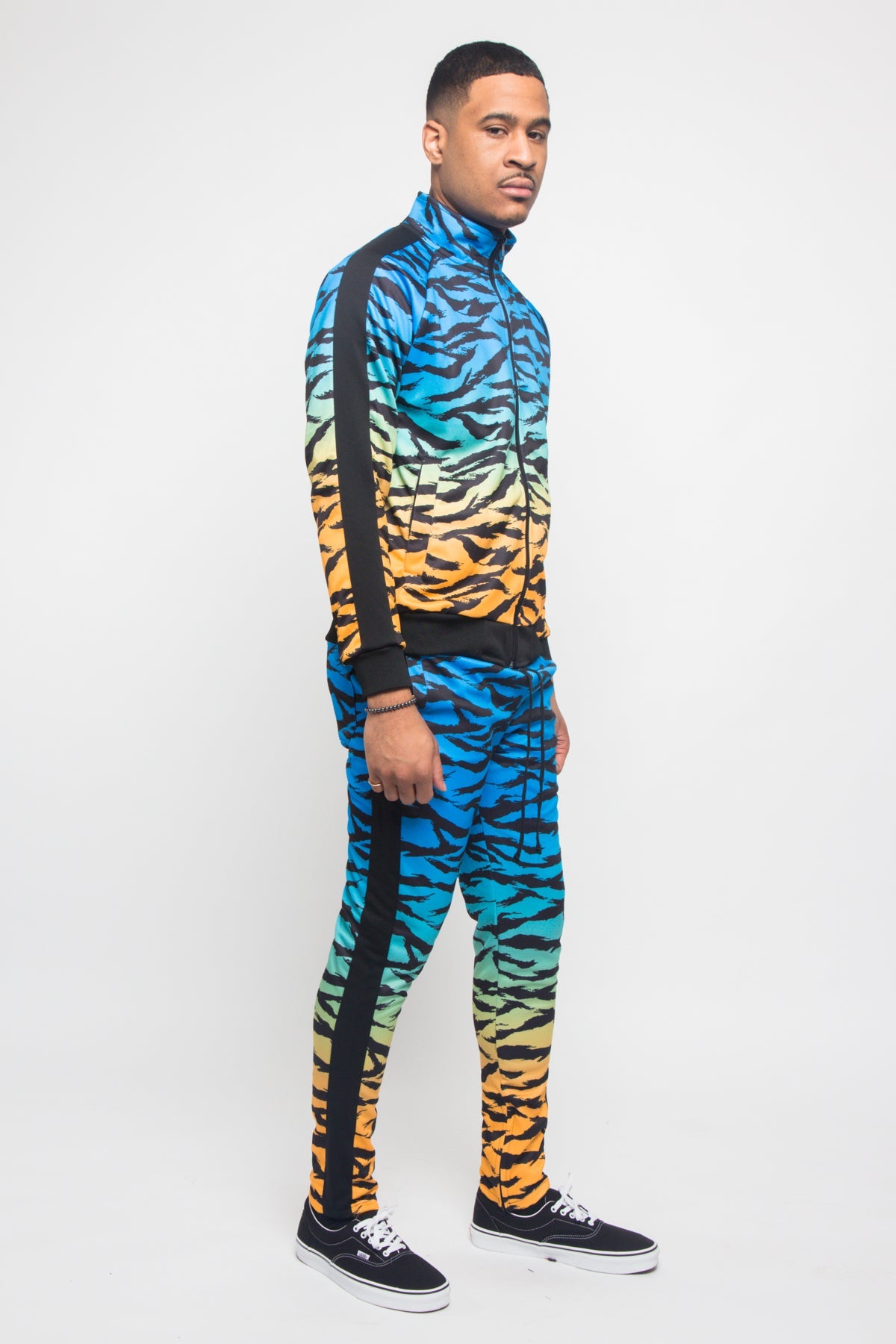 Ombre Gradient Tiger Stripe Tracksuit