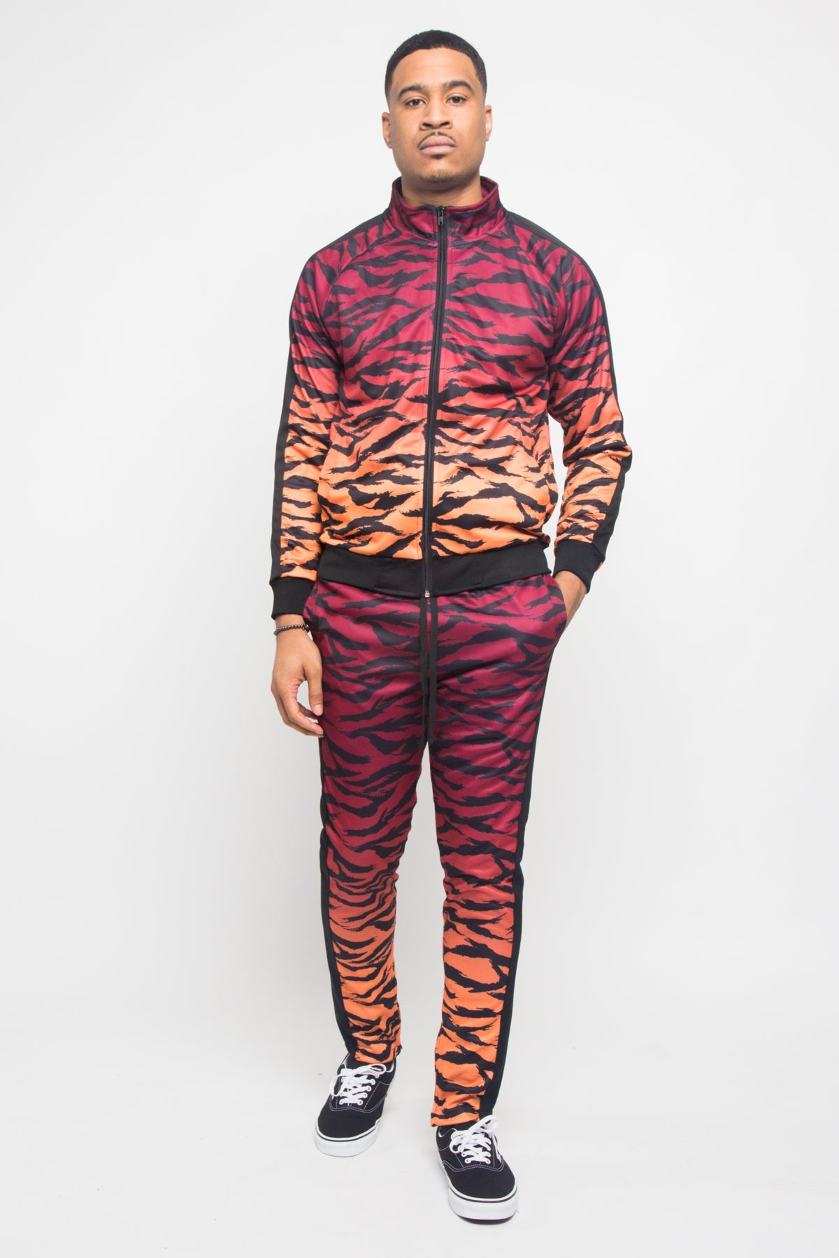Ombre Gradient Tiger Stripe Tracksuit