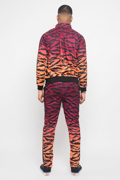 Ombre Gradient Tiger Stripe Tracksuit