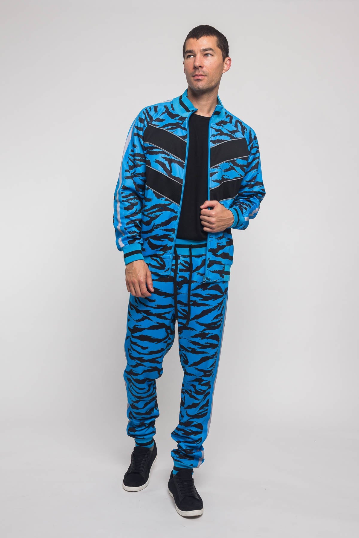 Reflective Tape Tiger Stripe Tracksuit