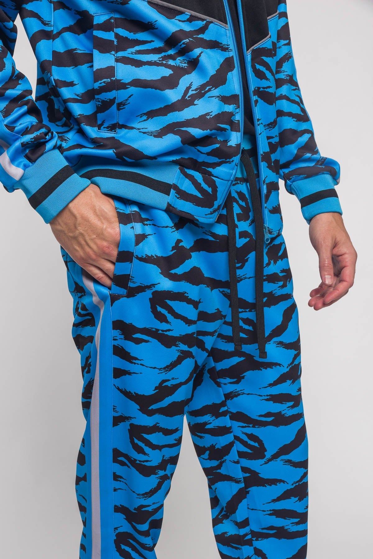 Reflective Tape Tiger Stripe Tracksuit