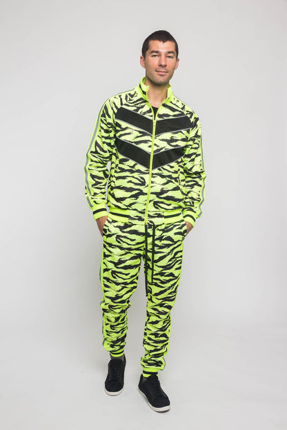 Reflective Tape Tiger Stripe Tracksuit