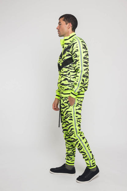 Reflective Tape Tiger Stripe Tracksuit