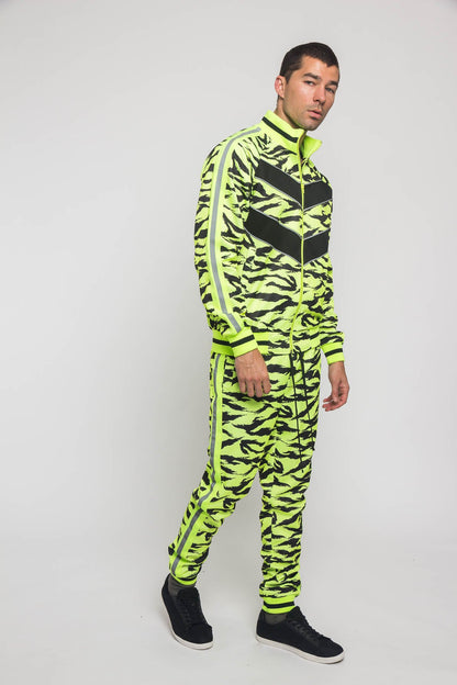 Reflective Tape Tiger Stripe Tracksuit