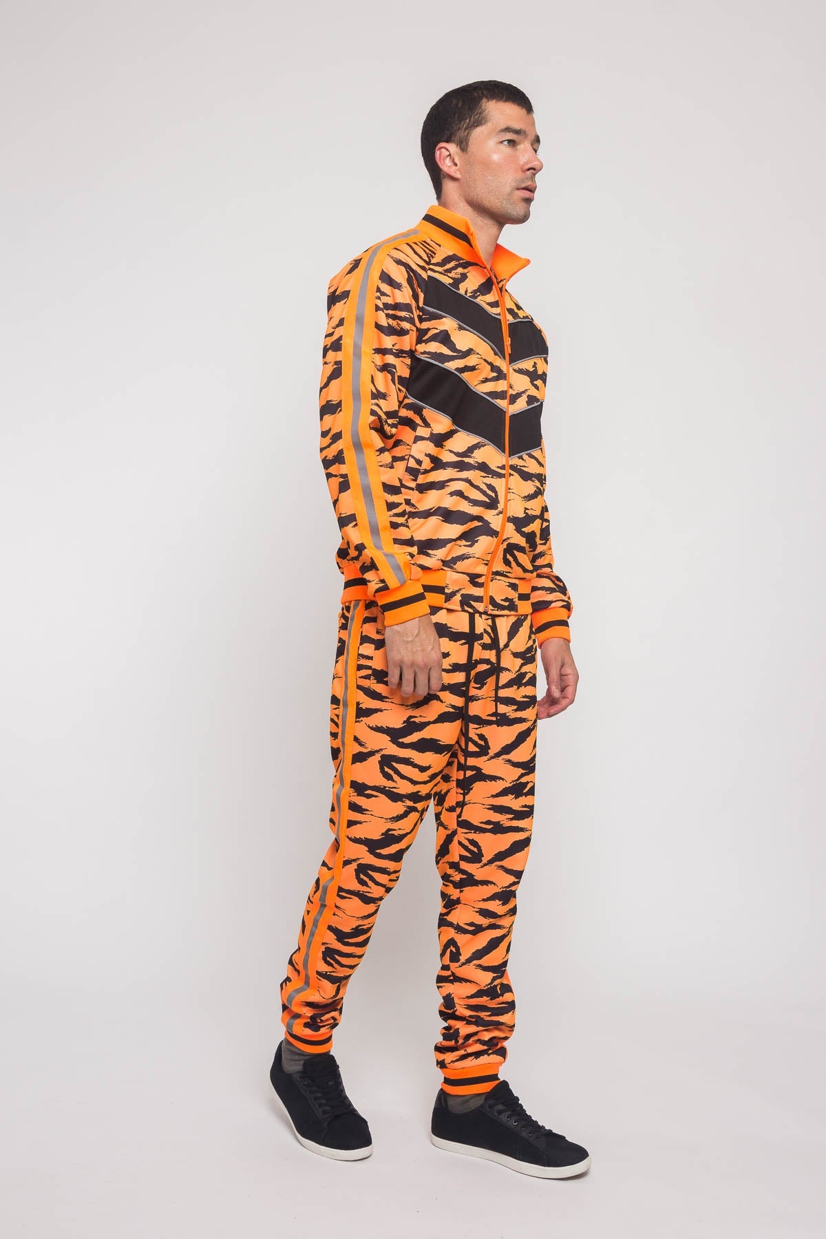 Reflective Tape Tiger Stripe Tracksuit