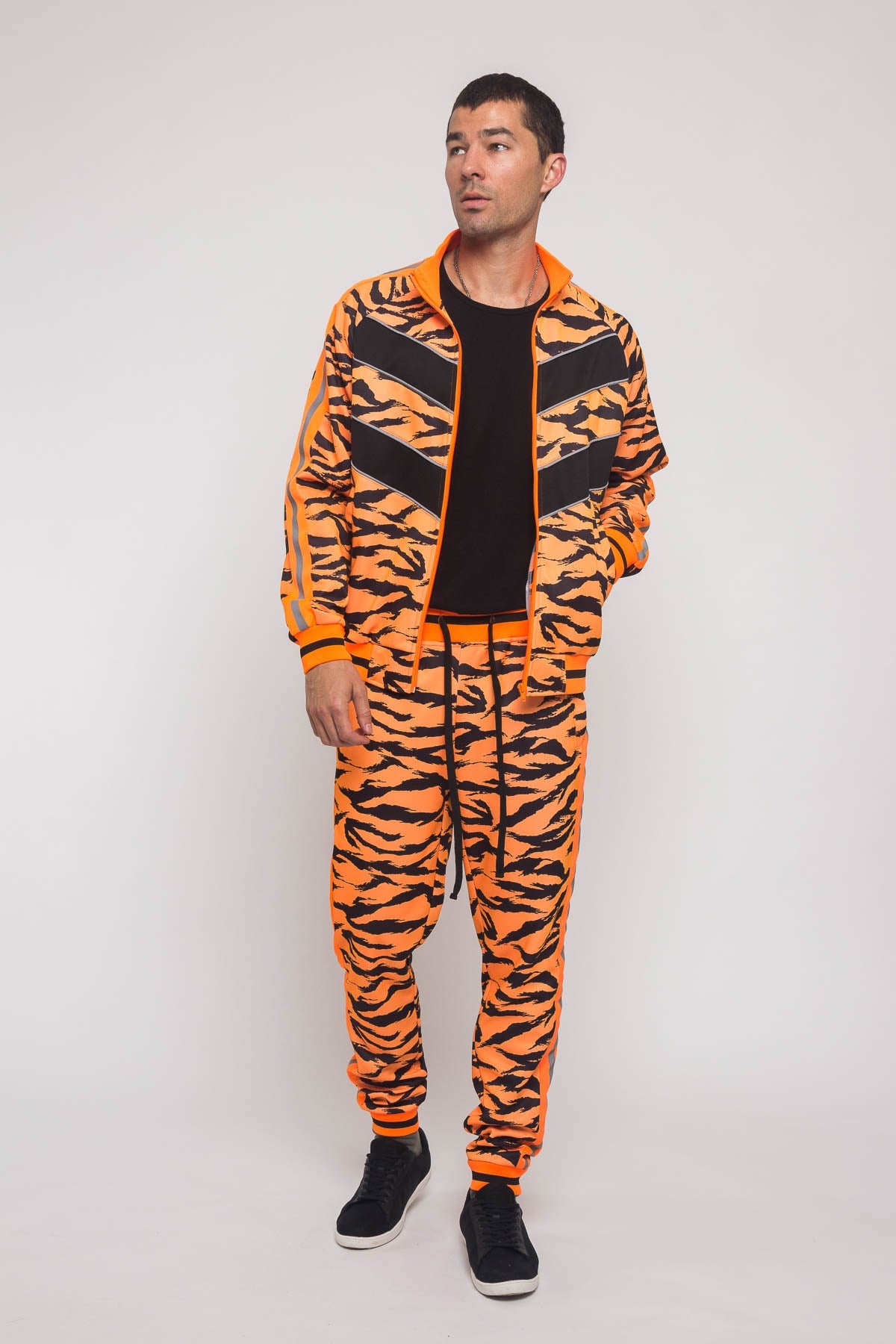 Reflective Tape Tiger Stripe Tracksuit