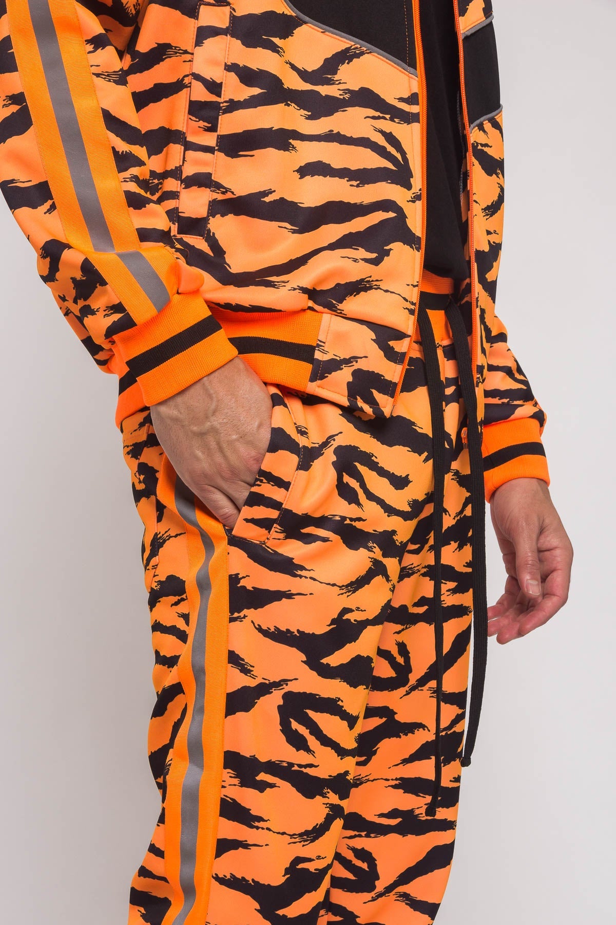 Reflective Tape Tiger Stripe Tracksuit