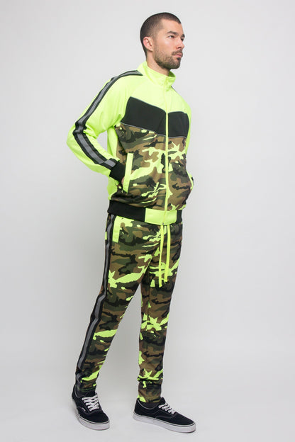 Reflecting Neon Camo Tracksuit