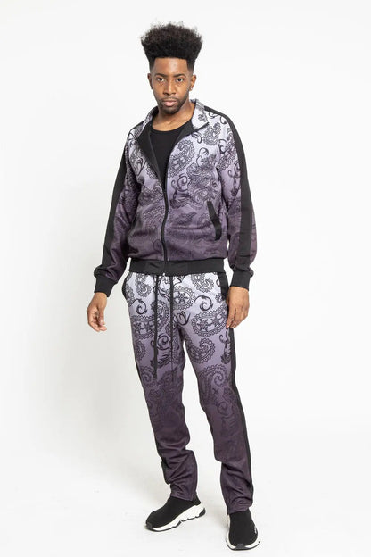 Paisley Gradient Ombre Track Suit Set