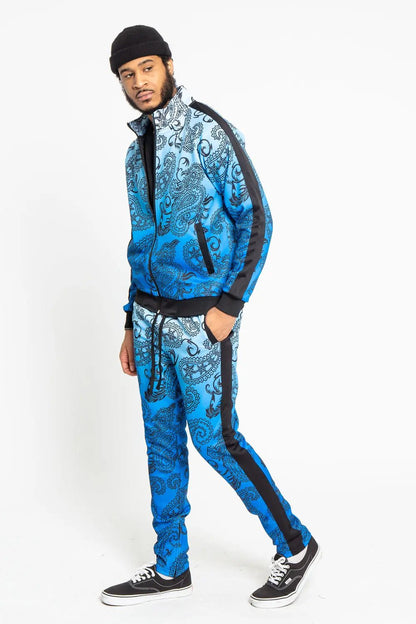 Paisley Gradient Ombre Track Suit Set
