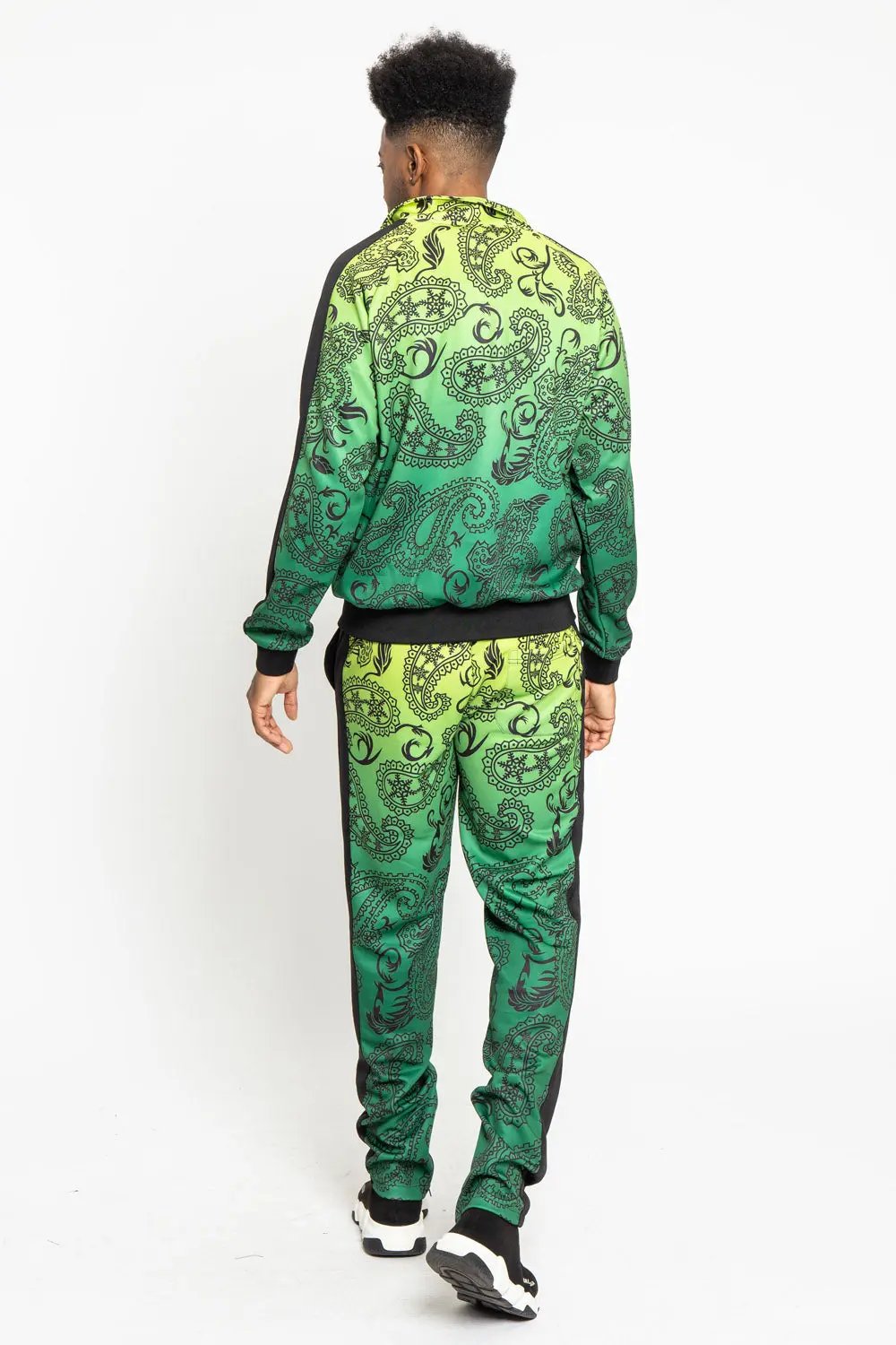 Paisley Gradient Ombre Track Suit Set
