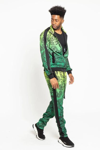 Paisley Gradient Ombre Track Suit Set