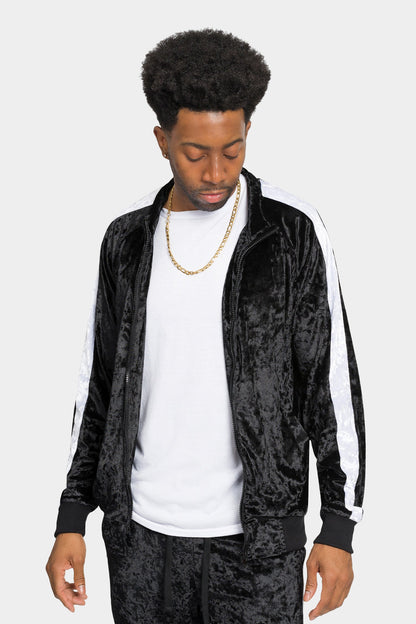 Accented Velour Track Suit